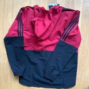 Adidas red black jacket